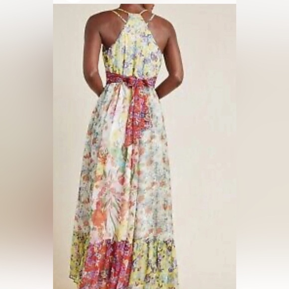 Anthropologie Malibu Floral Maxi Dress Size 0 retails $220 - Picture 3 of 16